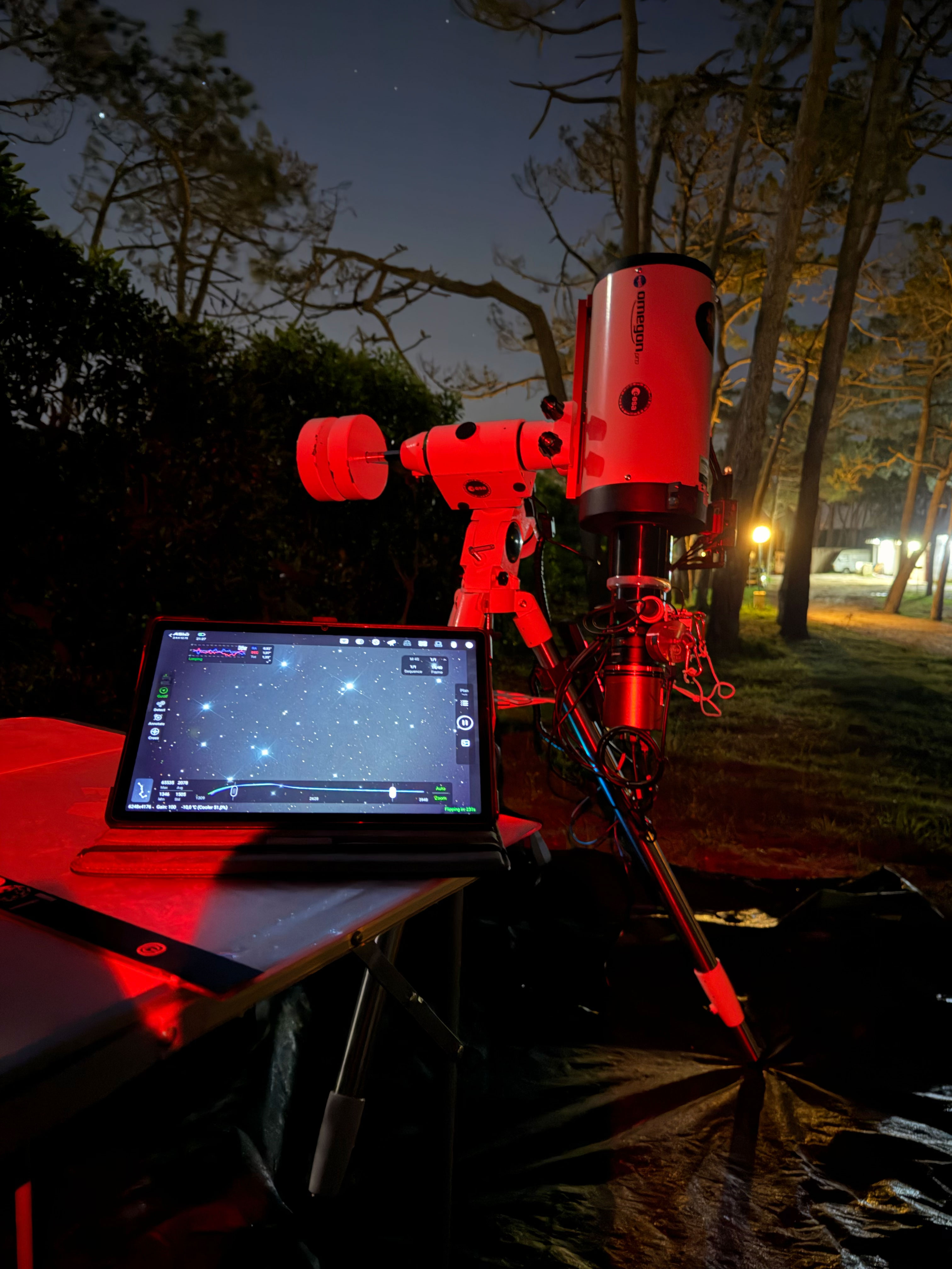 Beatriz en sesión de astrofotografía